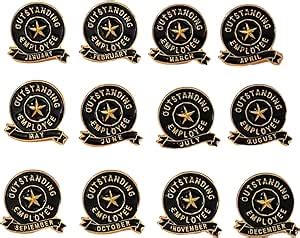 Amazon Hileapx 12 Pcs Employee Of The Month Pin Outstanding