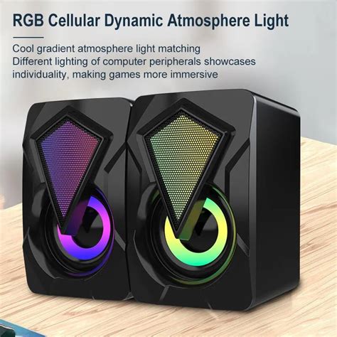 Multimedia Wired Computer Speaker With Colorful Light – GalaxyTechtronics