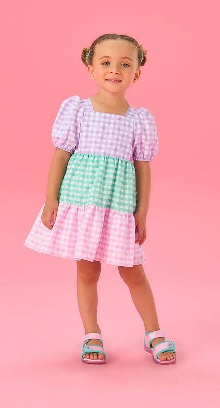 Vestido Infantil Mon Sucre Ver O Xadrez Tr S Marias Mon Sucr