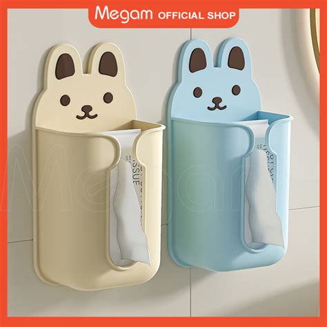 Jual Megam Tempat Tissue Tempel Dinding Plastik Charakter Bunny Lucu