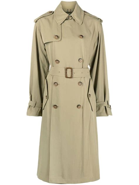 Polo Ralph Lauren Double Breasted Trench Coat In Natural Lyst