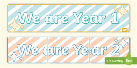 We Are Year 1 Year 2 Display Banners Professor Feito