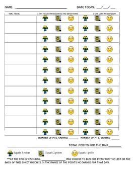 MineCraft Inspired Behavior Chart FREEBIE Pinned By PediaStaff