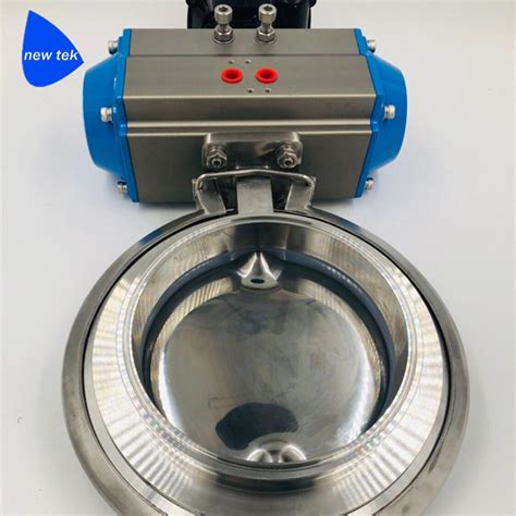 Hygienic Stainless Steel Pneumatic Actuated Butterfly Valve W