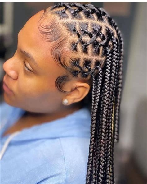 Cute Box Braids Hairstyles Braided Cornrow Hairstyles Box Braids