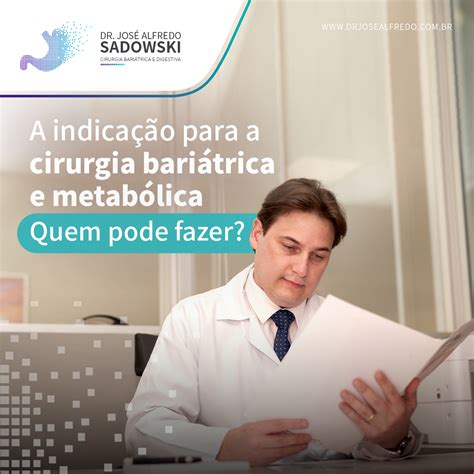 Indica O Para Cirurgia Bari Trica E Metab Lica Quem Pode Fazer Dr