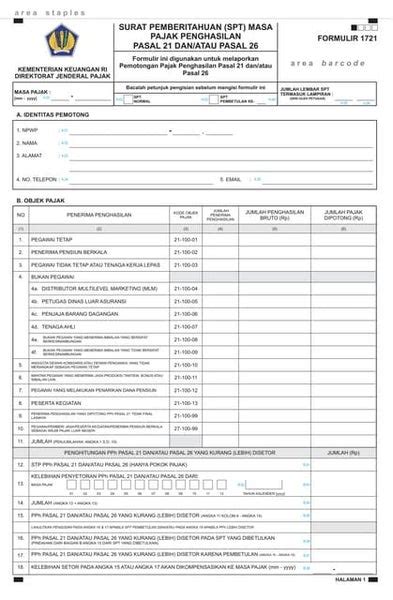 Petunjuk Teknis Pengisian Form Spt Ppn 1111