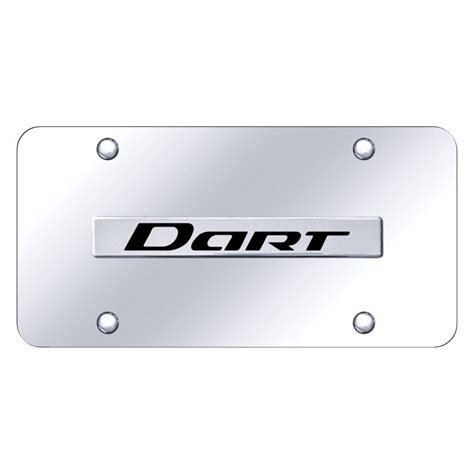 Autogold Dart N Cc Chrome License Plate With D Chrome Dart Logo