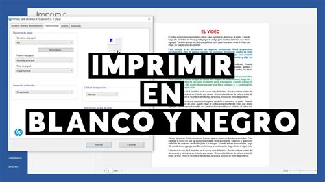 Cómo Imprimir un Word en Blanco y Negro IMPRESORA HP Como Imprimir