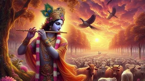 Krishna Flute Relaxing Music Mahabharat Hare Krishna Hare Rama Youtube