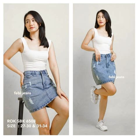 Jual Rok Jeans Pendek Mini Sobek Ripped Shopee Indonesia