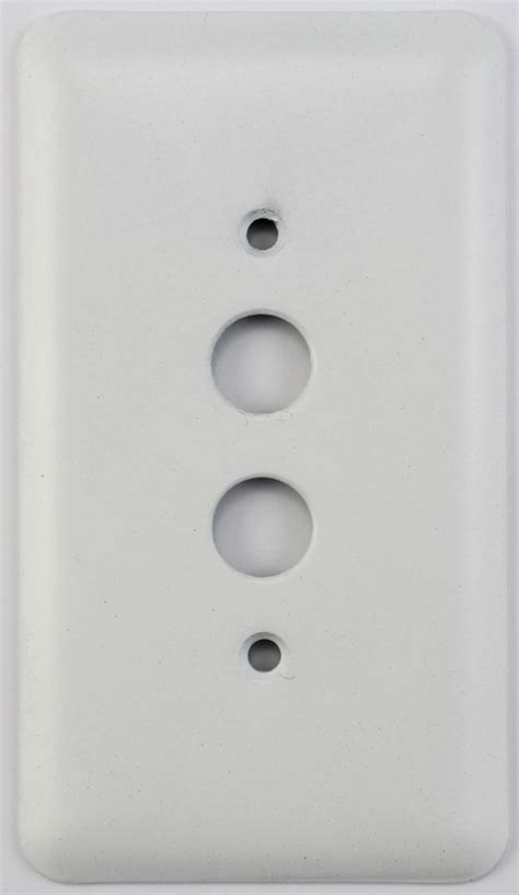 Classic Accents Inc Rounded White 1 Gang Push Button Switch Plate