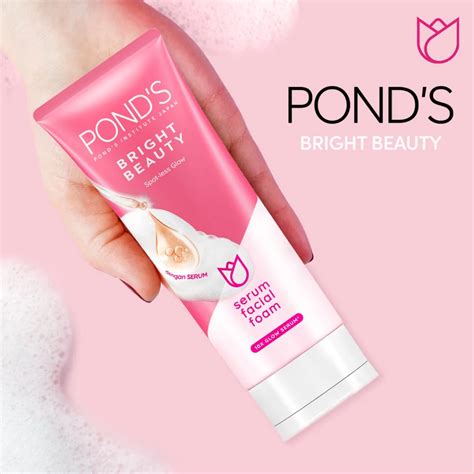 Jual Ponds BRIGHT BEAUTY SERUM FACIAL FOAM SABUN MUKA WITH HYALURONIC