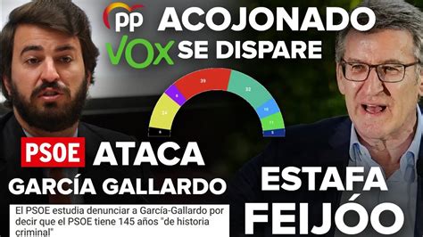 EL PP ACOJONADO CON QUE VOX SE DISPARE EL PSOE ATACA A GARCÍA