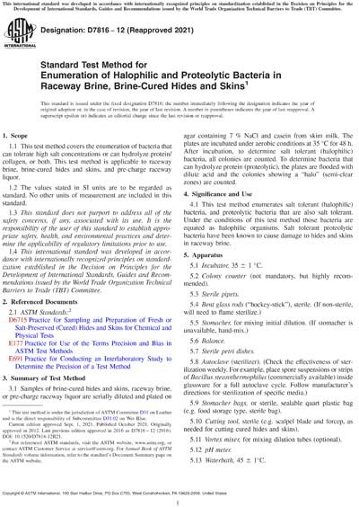 Astm D Standard Test Method For Enumeration Of 39192 Hot Sex Picture