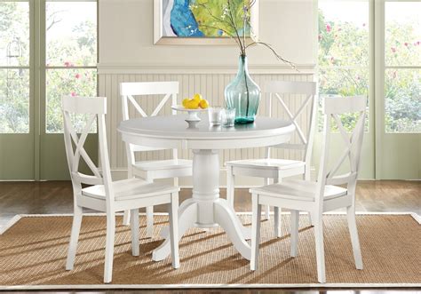 Brynwood White 5 Pc Round Dining Set Rooms To Go Furniture White