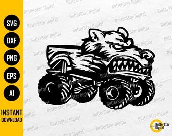 Shark Monster Truck Svg Muscle Car Svg X Off Road Vehicle Cricut