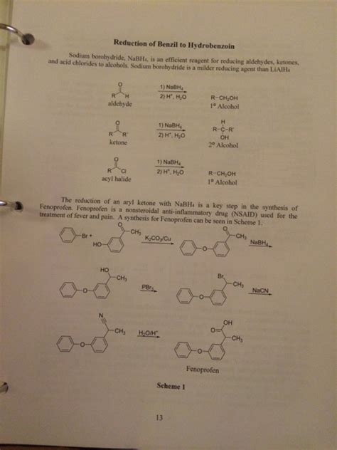 Solved Reduction Of Benzil To Hydrobenzoin Sodium Borohyd Chegg