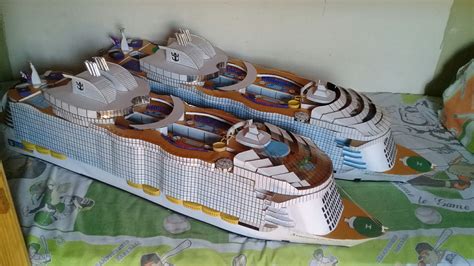 Symphony Of The Seas And Harmony Of The Seas Cardboard Art Model