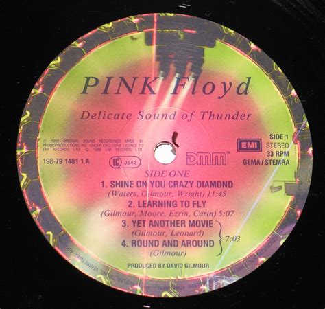 Pink Floyd Delicate Sound Of Thunder Dmm Audiophile Album Cover Gallery