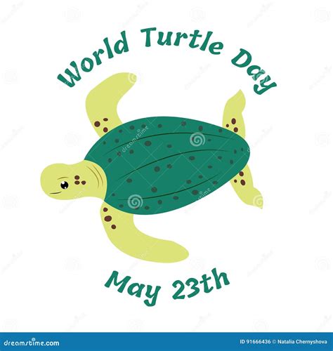 Illustration Of The Turtle For The World Turtle Day Stock Vector