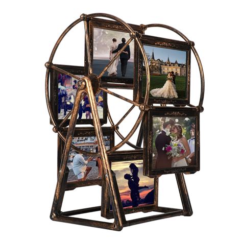 Aleawol 12 Photos Rotating Ferris Wheel Picture Frame Upgrade Embossed