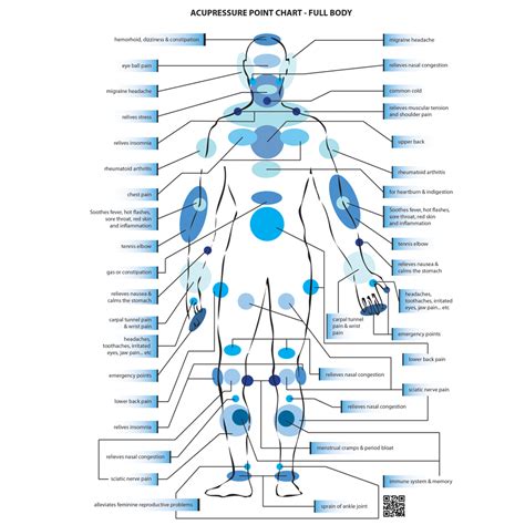 PRESSURE POINTS CHART FULL BODY FEET AZURAI