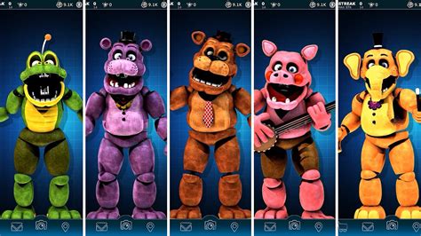 FNAF AR Stylized Mediocre Melody Animatronics Workshop Animations - YouTube