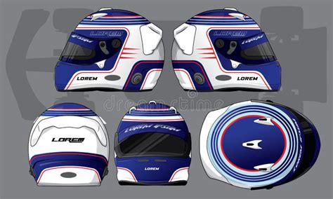 Sports Racing Helmet Template Vector Design Stock Vector - Illustration ...