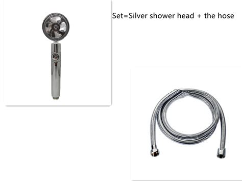 Shower Head Water Saving Flow Degrees Rotating With Small Fan Abs