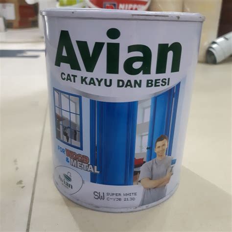 Jual Cat Minyak Avian 1 Kg Cat Besi Kayu Super Black Mat Jakarta