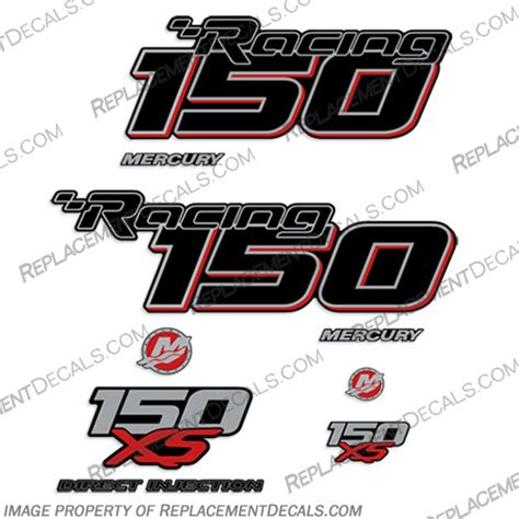 Mercury Racing Optimax 150hp Xs Dfi Decal Set