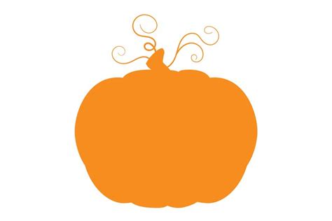 Thanksgiving pumpkin silhouette illustration. Orange closeu