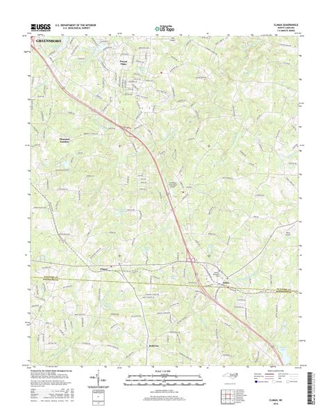 Mytopo Climax North Carolina Usgs Quad Topo Map