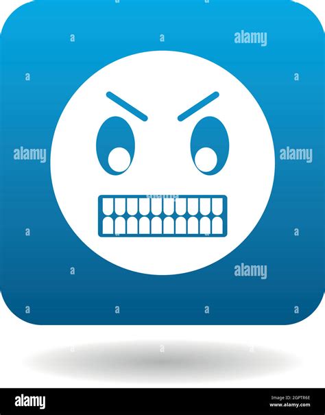 Angry Emoticon Icon Simple Style Stock Vector Image Art Alamy