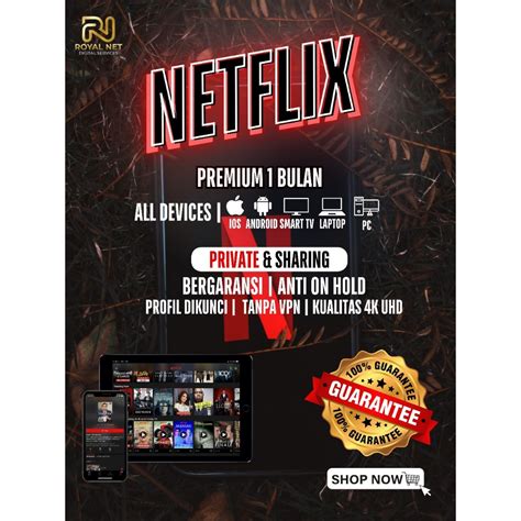 Jual NETFLIXX PREMIUM 1 2 BULAN PRIVAT SHARING 4K GARANSI 100 MURAH