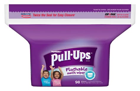 Huggies Pull Ups Flushable Moist Wipes Refill 98 Count Pack Of 8 Health