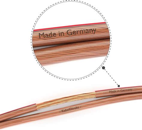 Kabeldirekt Oxygen Free Pure Copper Hifi Speaker Wire Awg Gauge