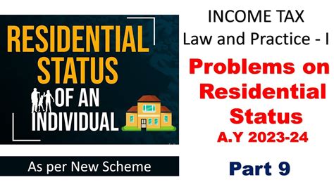 Problem On Residential Status Part 9 Residential Status Income