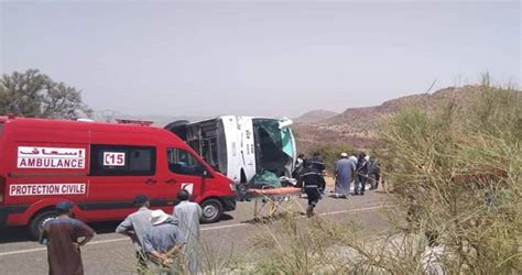 إصابات خطيرة في انقلاب حافلة لنقل المسافرين بضواحي أيت باها العمق المغربي