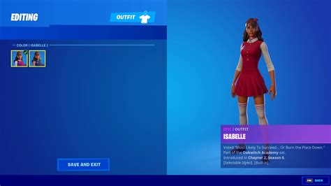 Isabelle Fortnite Skin Ingame Preview In Menu Showcase YouTube