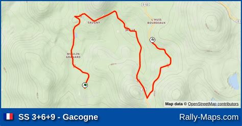 SS 3 6 9 Gacogne Stage Map Rallye National De L Anguison 2022