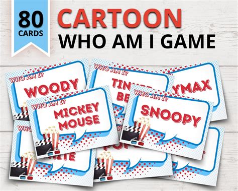 Printable Cartoon Who Am I Game Cartoon Character Who Am I Game ...