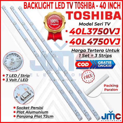 BACKLIGHT TV LED TOSHIBA 40 INC 40L3750VJ 40U4750VJ 40L3750 40U4750