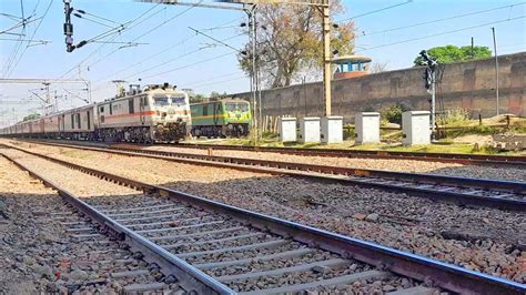 Back To Back High Speed Superfast Trains On Delhi Kanpur Line Train