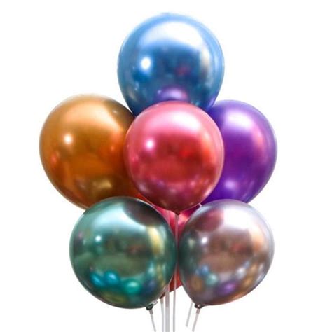 100 PièCes SéRies 10 Pouces Couleur MéTallique Ballons en Latex éPais