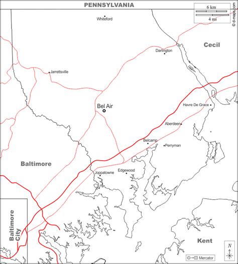 Harford County Map Printable