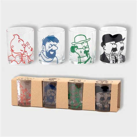 Pack Of 4 Glasses Characters Ca