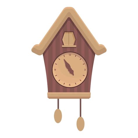 Premium Vector Wood Cuckoo Clock Icon Cartoon Vector Watch Time Bird