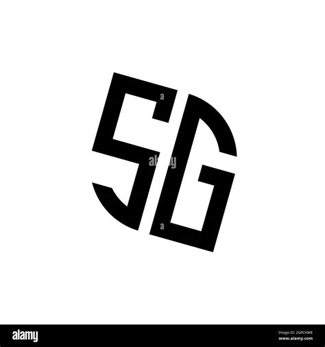 Sg Logo With Geometric Shape Vector Monogram Design Template Isolated